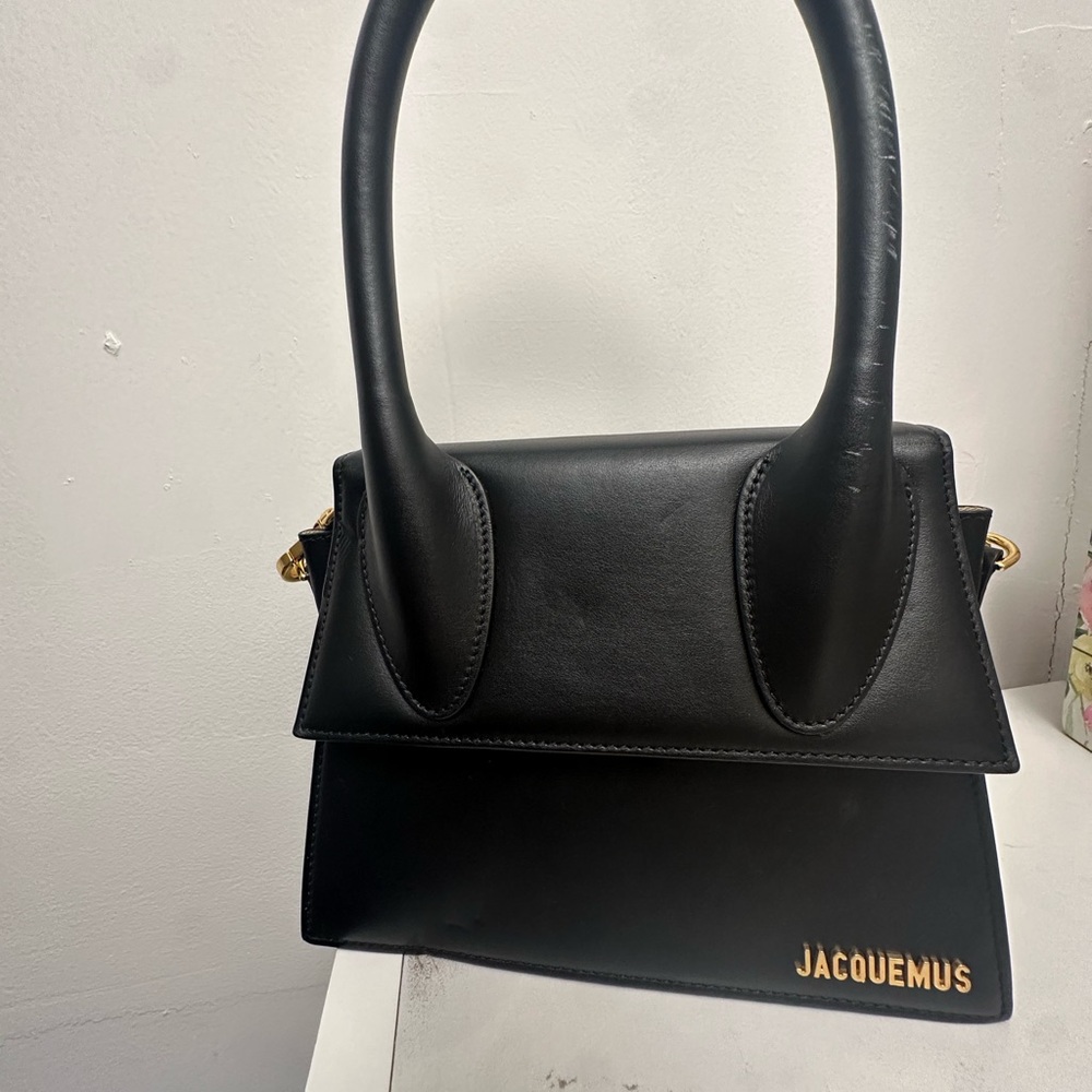 Jacquemus Black Mini Bag with Gold Accents